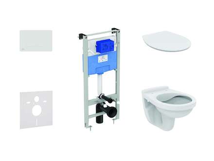 Ideal Standard ProSys - Set předstěnové instalace, klozet Alpha se sedátkem, tlačítko Oleas M1, SoftClose, bílá ProSys120M SP40