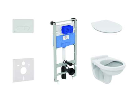 Ideal Standard ProSys - Set předstěnové instalace, klozet Alpha se sedátkem, tlačítko Oleas M1, SoftClose, chrom ProSys120M SP42