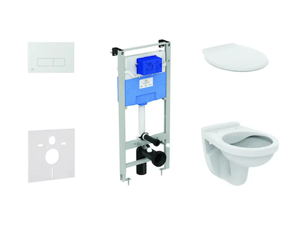 Ideal Standard ProSys - Set předstěnové instalace, klozet Alpha se sedátkem, tlačítko Oleas M2, chrom mat ProSys120M SP32