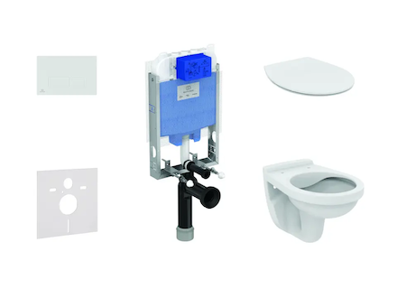 Ideal Standard ProSys - Set předstěnové instalace, klozet Alpha se sedátkem, tlačítko Oleas M2, SoftClose, bílá ProSys80M SP109