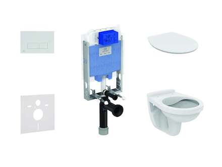 Ideal Standard ProSys - Set předstěnové instalace, klozet Alpha se sedátkem, tlačítko Oleas M2, SoftClose, chrom ProSys80M SP111