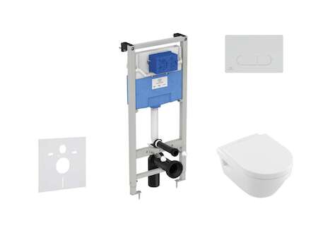 Ideal Standard ProSys - Set předstěnové instalace, klozetu a sedátka Architectura, tlačítka Oleas M1, DirectFlush, SoftClose, Ce