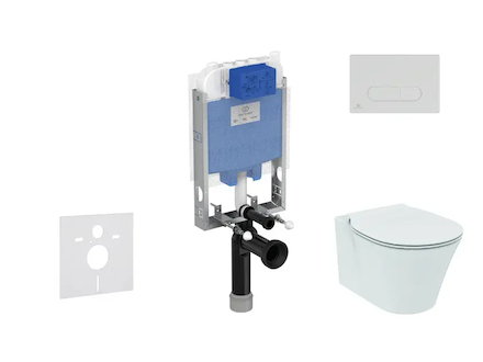 Ideal Standard ProSys - Set předstěnové instalace, klozetu a sedátka  Connect Air, tlačítka Oleas M1, Aquablade, SoftClose, bílá