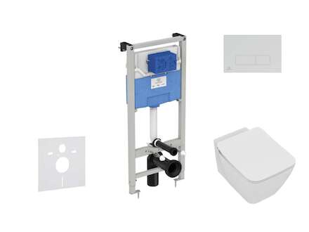 Ideal Standard ProSys - Set předstěnové instalace, klozetu a sedátka  Strada II, tlačítka Oleas M2, Aquablade, SoftClose, chrom 