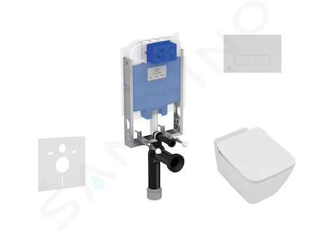Ideal Standard ProSys - Set předstěnové instalace, klozetu a sedátka  Strada II, tlačítka Oleas M2, Aquablade, SoftClose, chrom 