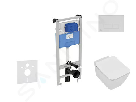 Ideal Standard ProSys - Set předstěnové instalace, klozetu a sedátka  Strada II, tlačítka Oleas M2, Aquablade, SoftClose, chrom 