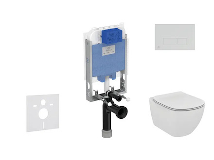Ideal Standard ProSys - Set předstěnové instalace, klozetu a sedátka  Tesi, tlačítka Oleas M2, Rimless, SoftClose, chrom ProSys8