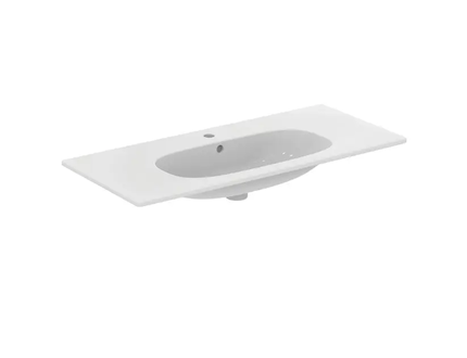 Ideal Standard Tesi - Umyvadlo nábytkové 103x45x17 cm, s přepadem, otvor pro baterii, bílá T350801