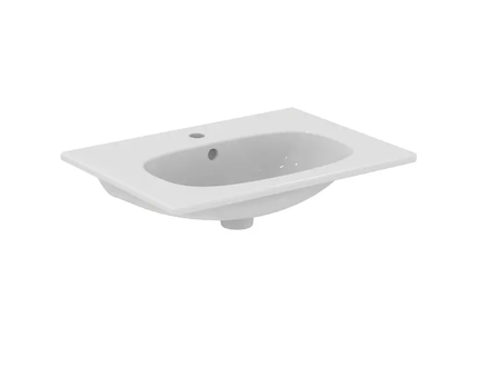 Ideal Standard Tesi - Umyvadlo nábytkové 63x45 cm, s přepadem, otvor pro baterii, bílá T351001