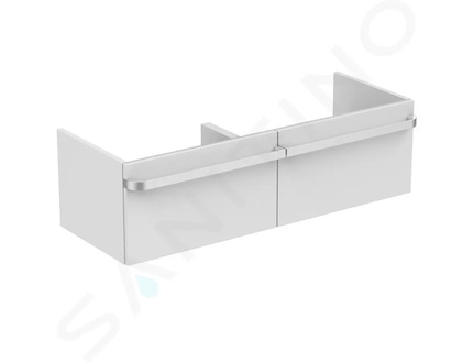 Ideal Standard Tonic II - Skříňka pod dvojumyvadlo 120x44x35 cm, lesklá bílá R4305WG