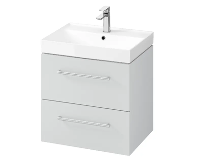 kielle Arkas I - Skříňka včetně umyvadla 60x57x44 cm, 2 zásuvky, šedá 50011S62