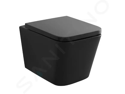 kielle Arkas I - Závěsné WC se sedátkem SoftClose, Rimless, matná černá 30111040