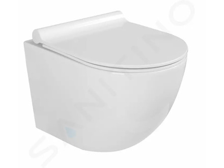 kielle Gaia - Závěsné kompaktní WC se sedátkem SoftClose, Rimless, bílá 30115001