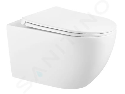 kielle Gaia - Závěsné WC se sedátkem SoftClose, Rimless, bílá 30115002