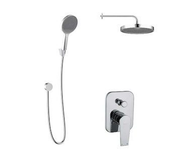 kielle Harmonia - Sprchový set s baterií pod omítku, pro 2 spotřebiče, s příslušenstvím EcoSpare a tělesem, chrom 20623SP110