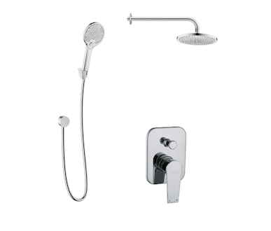kielle Harmonia - Sprchový set s baterií pod omítku, pro 2 spotřebiče, s příslušenstvím EcoSpare a tělesem, chrom 20623SP120