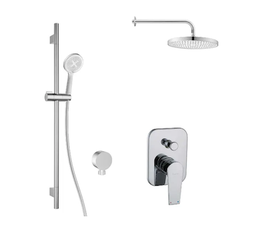 kielle Harmonia - Sprchový set s baterií pod omítku, pro 2 spotřebiče, s příslušenstvím EcoSpare a tělesem, chrom 20623SP50