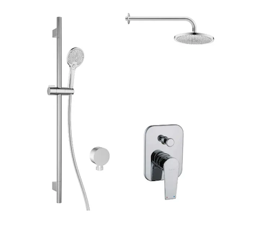 kielle Harmonia - Sprchový set s baterií pod omítku, pro 2 spotřebiče, s příslušenstvím EcoSpare a tělesem, chrom 20623SP80
