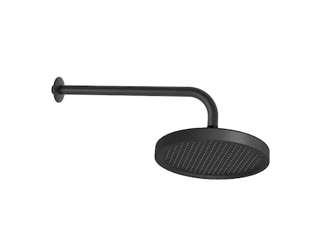kielle Nefia - Hlavová sprcha 225, sprchové rameno 350 mm, matná černá 20127SE14