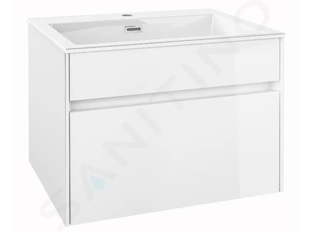 kielle Nefia - Skříňka s umyvadlem 60 cm, lesklá bílá 50027S600
