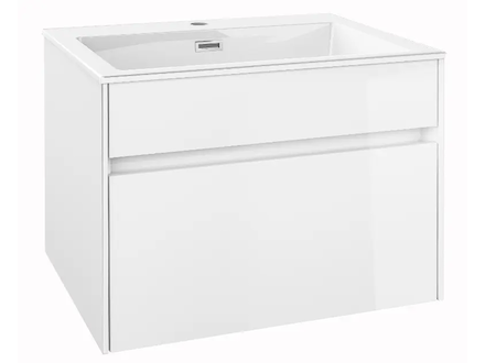 kielle Nefia - Skříňka s umyvadlem 60 cm, lesklá bílá 50027S600