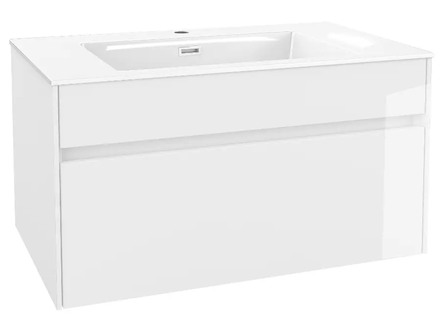 kielle Nefia - Skříňka s umyvadlem 80 cm, lesklá bílá 50027S800