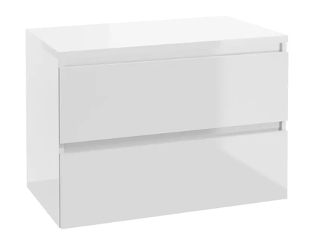 kielle Nefia - Skříňka včetně desky pod umyvadlo 80x55x46 cm, lesklá bílá 50027S830