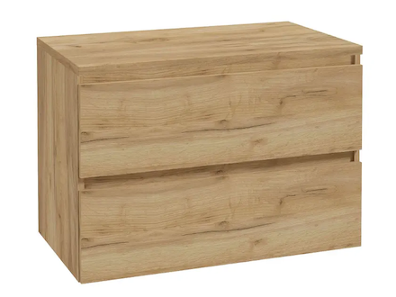 kielle Nefia - Skříňka včetně desky pod umyvadlo 80x55x46 cm, zlatý dub 50027S811