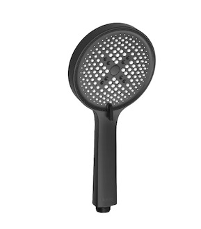 kielle Nefia - Sprchová hlavice 120, 3 proudy, EcoSpare, matná černá 20427004E