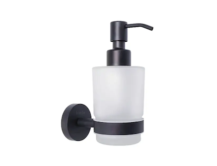 kielle Oudee - Dávkovač mýdla s držákem, matné sklo/matná černá 40102004
