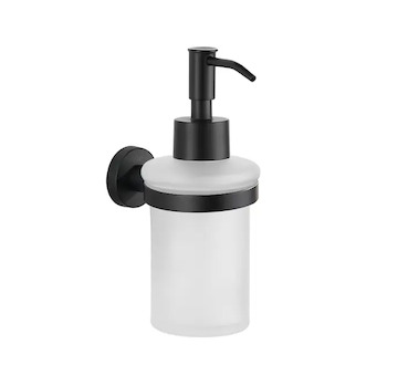 kielle Oudee - Dávkovač mýdla s držákem, matné sklo/matná černá 40102034