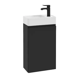 kielle Oudee - Skříňka s umývátkem, 40x68x22 cm, matná černá 50002S44