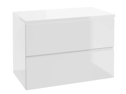 kielle Oudee - Skříňka včetně desky pod umyvadlo 80x55x46 cm, lesklá bílá 50002S820
