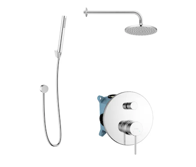 kielle Oudee - Sprchový set s baterií pod omítku, pro 2 spotřebiče, s příslušenstvím EcoSpare a tělesem, chrom 20602SP80