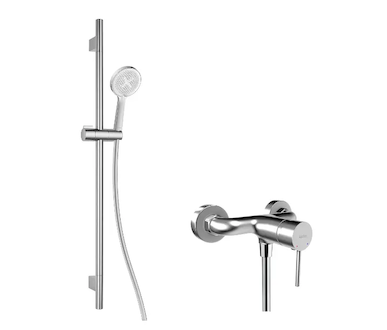 kielle Oudee - Sprchový set s baterií, tyčí, hadicí a sprchovou hlavicí EcoSpare, chrom 20602SN10