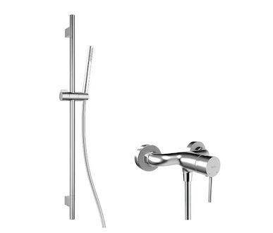 kielle Oudee - Sprchový set s baterií, tyčí, hadicí a sprchovou hlavicí EcoSpare, chrom 20602SN20