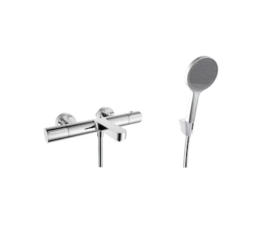kielle Oudee - Termostatická vanová baterie s příslušenstvím EcoSpare, chrom 10302SNT100