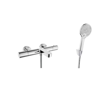 kielle Oudee - Termostatická vanová baterie s příslušenstvím EcoSpare, chrom 10302SNT110