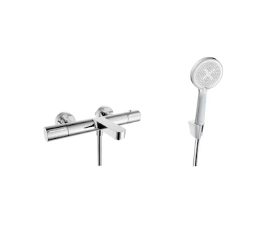 kielle Oudee - Termostatická vanová baterie s příslušenstvím EcoSpare, chrom 10302SNT80