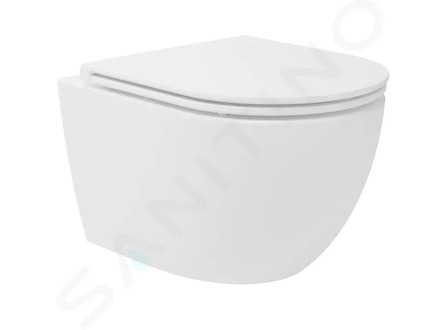 kielle Oudee - Závěsné kompaktní WC se sedátkem SoftClose, Vortex Rimless, bílá 30102002
