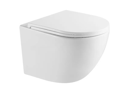 kielle Oudee - Závěsné kompaktní WC se sedátkem Softclose, Vortex Rimless+, bílá 30102010S-SET1