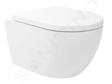 kielle Oudee - Závěsné WC se sedátkem SoftClose, Vortex Rimless, bílá 30102003