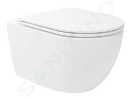 kielle Oudee - Závěsné WC se sedátkem SoftClose, Vortex Rimless, bílá 30102004