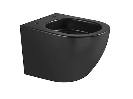 kielle Oudee - Závěsné WC, Vortex Rimless+, matná černá 30102014