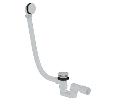 kielle  - Vanová odtoková a přepadová souprava Click-Clack, délka 1000 mm, matná bílá 116010111