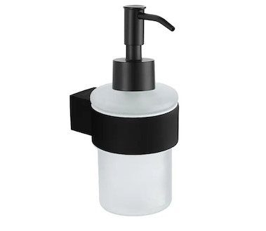 kielle Vega - Dávkovač mýdla s držákem, matné sklo/matná černá 40118034