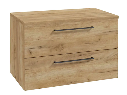 kielle Vega - Skříňka včetně desky pod umyvadlo 80x50x46 cm, zlatý dub 50018S811