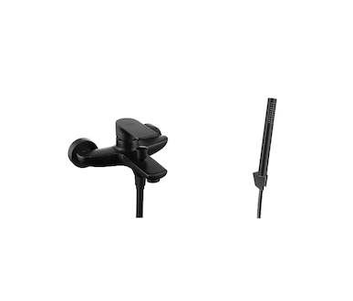 kielle Vega - Vanová baterie s příslušenstvím EcoSpare, matná černá 10318SN34