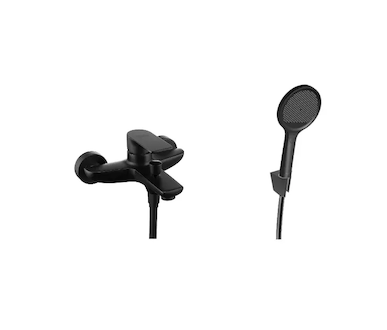 kielle Vega - Vanová baterie s příslušenstvím EcoSpare, matná černá 10318SN44