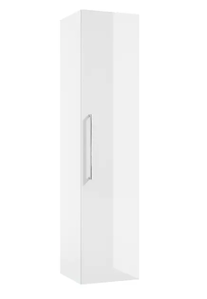 kielle Vega - Vysoká skříňka závěsná, 140x33x33 cm, lesklá bílá 50218010